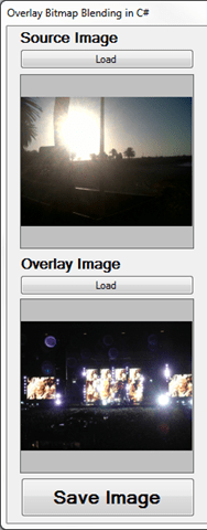 Blending Bitmap images using colour filters