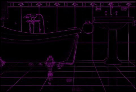 Erosion 3x3, Edge Detect, Red and Blue