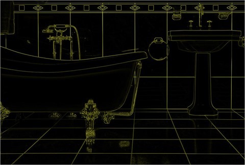 Erosion 3x3, Edge Detect, Red and Green