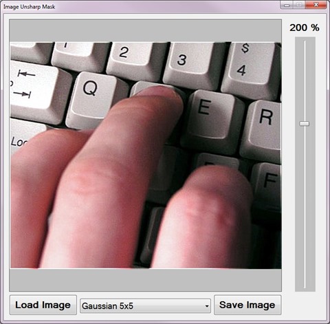Image Unsharp Mask Sample Application