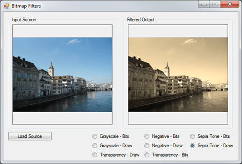 Image Filters Sepia ColorMatrix