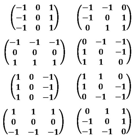 Prewitt Compass Kernels