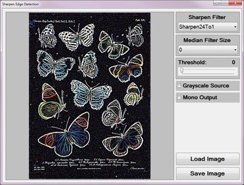 Sharpen Edge Detection Sample Application