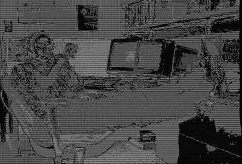 Bjarne Stroustrup: 1 Pixel Per Character, 12 Characters, Font Size 4, Zoom 100