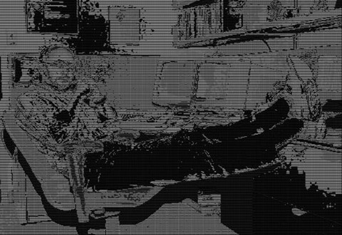 Bjarne Stroustrup: 1 Pixel Per Character, 12 Characters, Font Size 6, Zoom 60