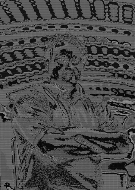 Linus Torvalds: 1 Pixel Per Character, 16 Characters, Font Size 5, Zoom 60