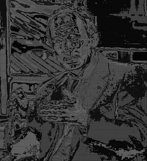 Sir Tim Berners-Lee, 1 Pixel Per Character, 32 Characters, Font Size 4, Zoom 100