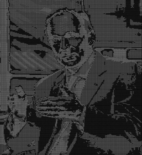 Sir Tim Berners-Lee 2 Pixels Per Character, 12 Characters,  Font Size 4, Zoom 100